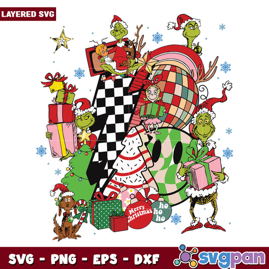 Grinch Merry Christmas Ho Ho Ho svg, christmas sotry svg, the grinch svg (1)