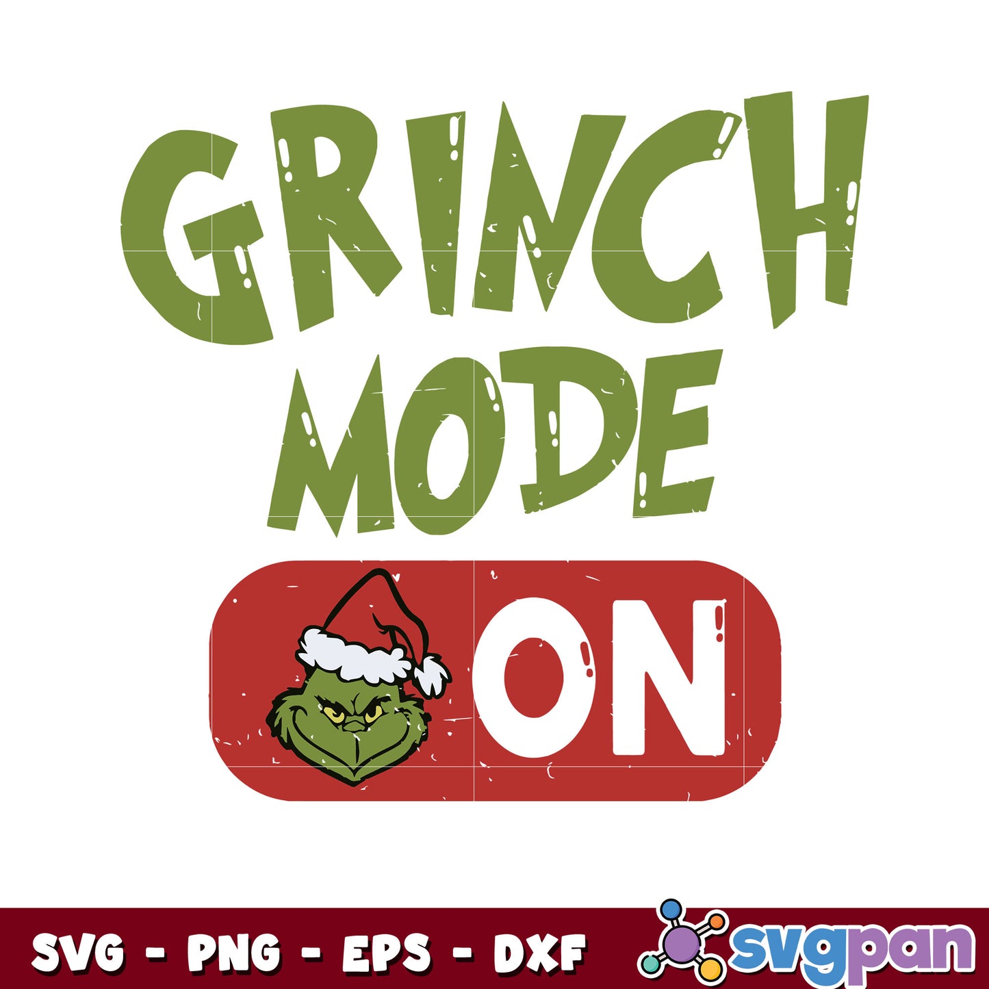 Grinch Mode On Merry Grinchmas svg, grinch head svg, grinch christmas svg