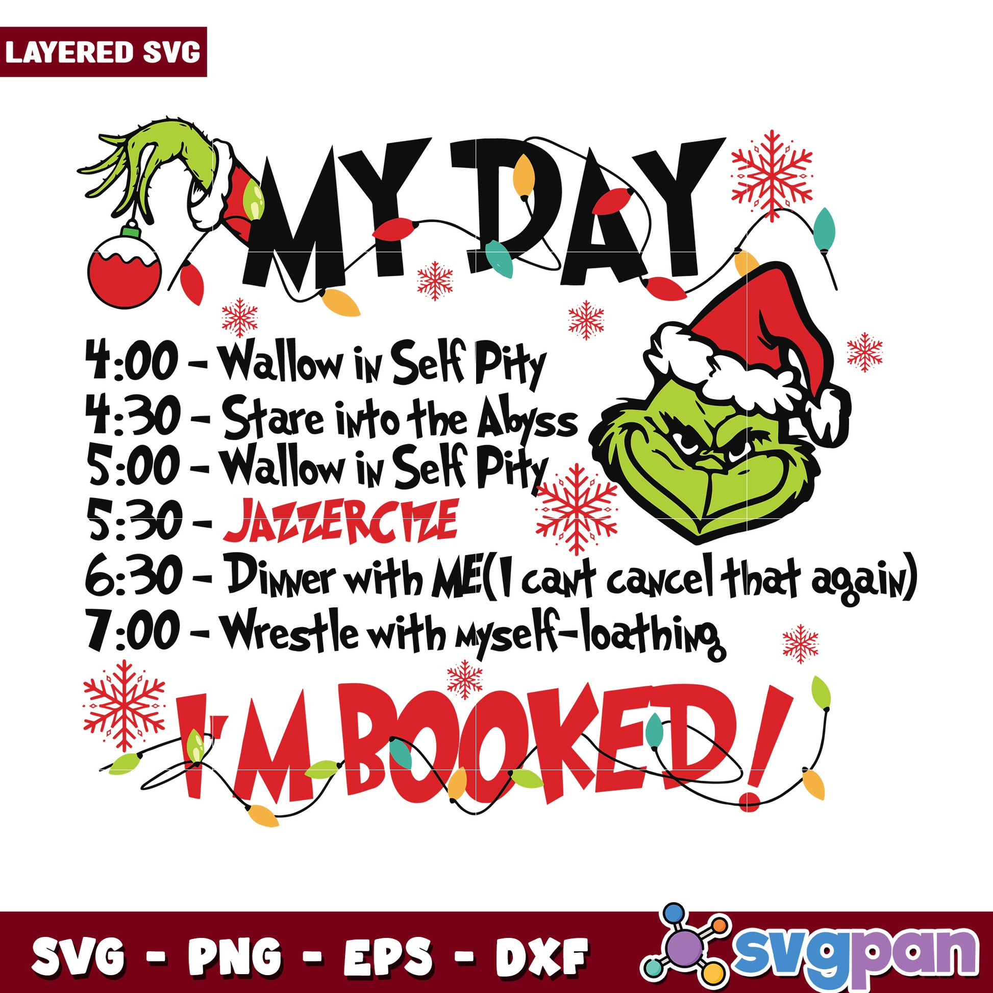 Grinch My Day Im Booked svg, grinch smile svg, grinch movie​ svg