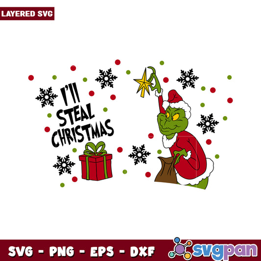 Grinch SVG design for Christmas crafts and festive projects