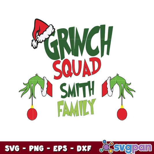 Grinch Squad With Family svg, grinch hand svg, grinch christmas svg