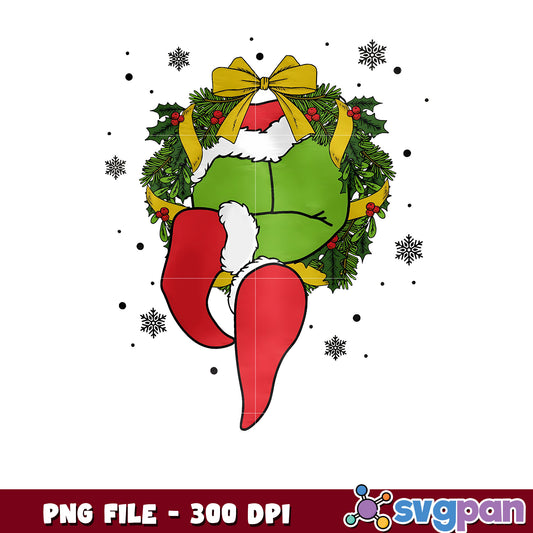 Grinch Tis the Season Christmas png, grinch costume​ png, grinch home png