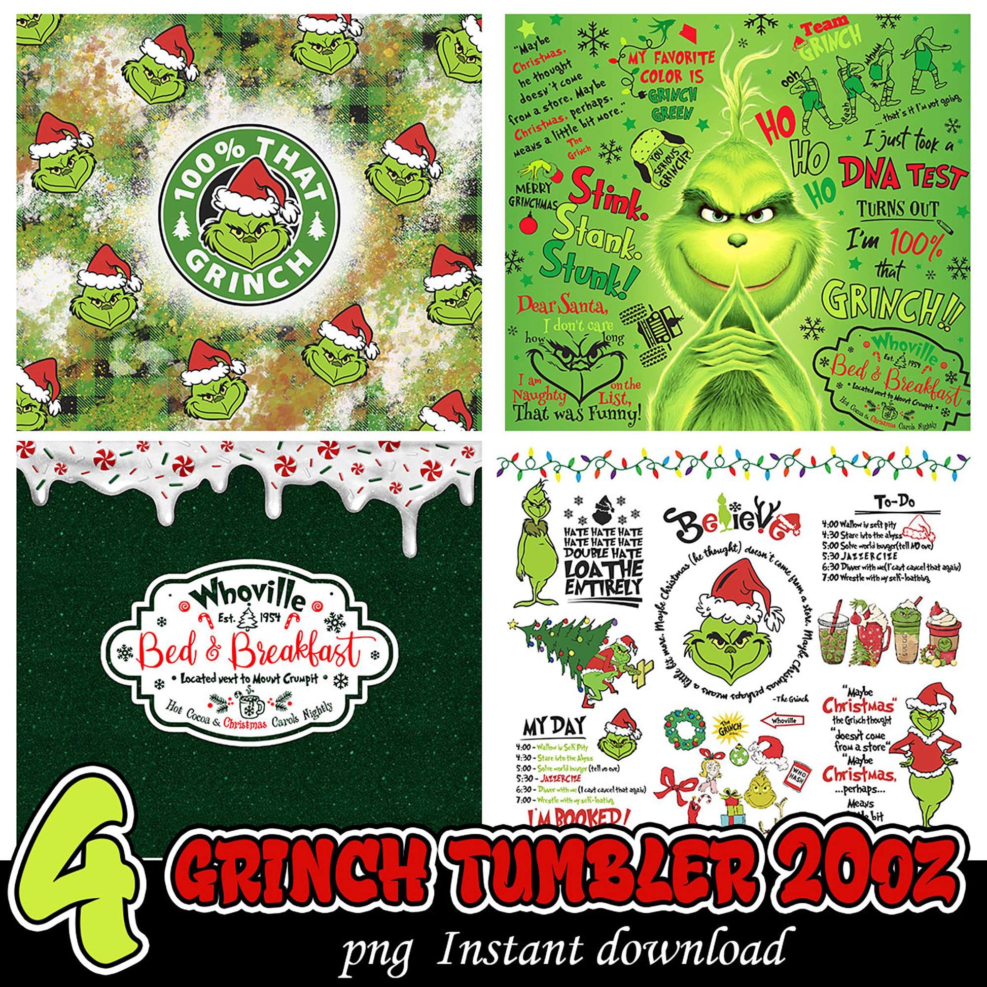 Grinch Tumbler PNG Bundle 2002 Download