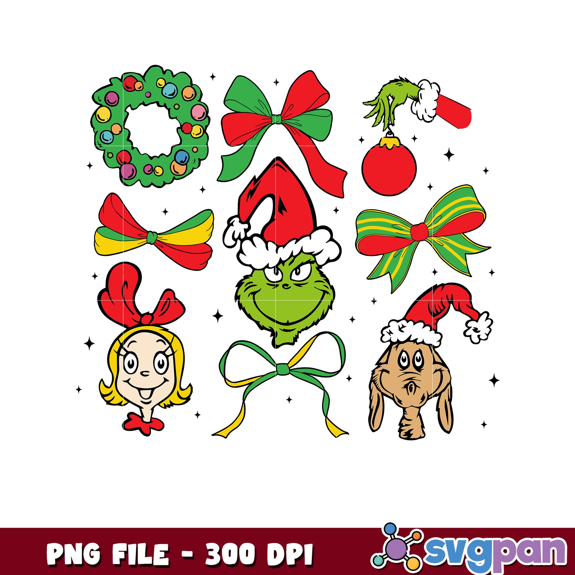 Grinch and friends png, grinch quotes png, christmas time ​png