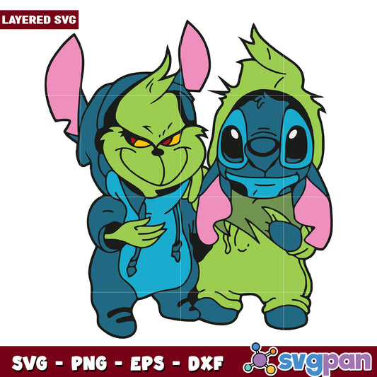 Grinch and stitch svg, christmas toys svg, the grinch 2 svg