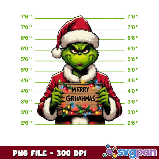 Grinch arested png, merry christmas png, grinch png
