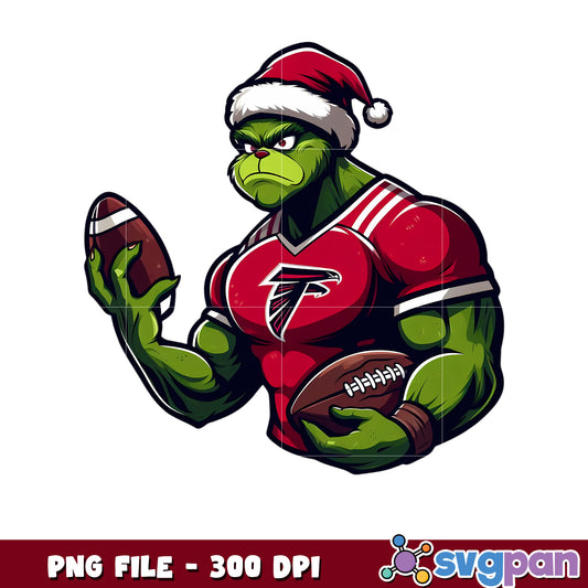 Grinch atalnta falcons design png, nfl falcons, rugby american png