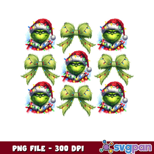 Grinch bowtie png, grinch clipart png, grinches​ ​png