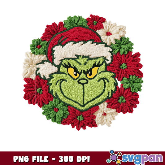 Grinch christmas png, cartoon png, christmas lights png