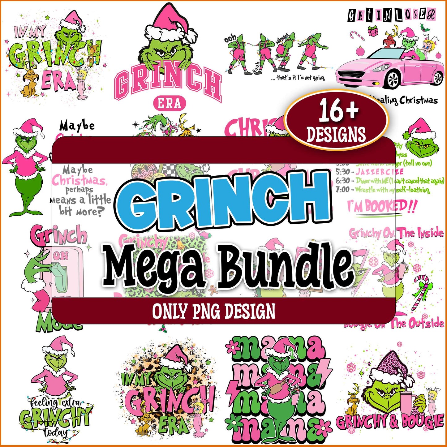 Grinch christmas png bundle