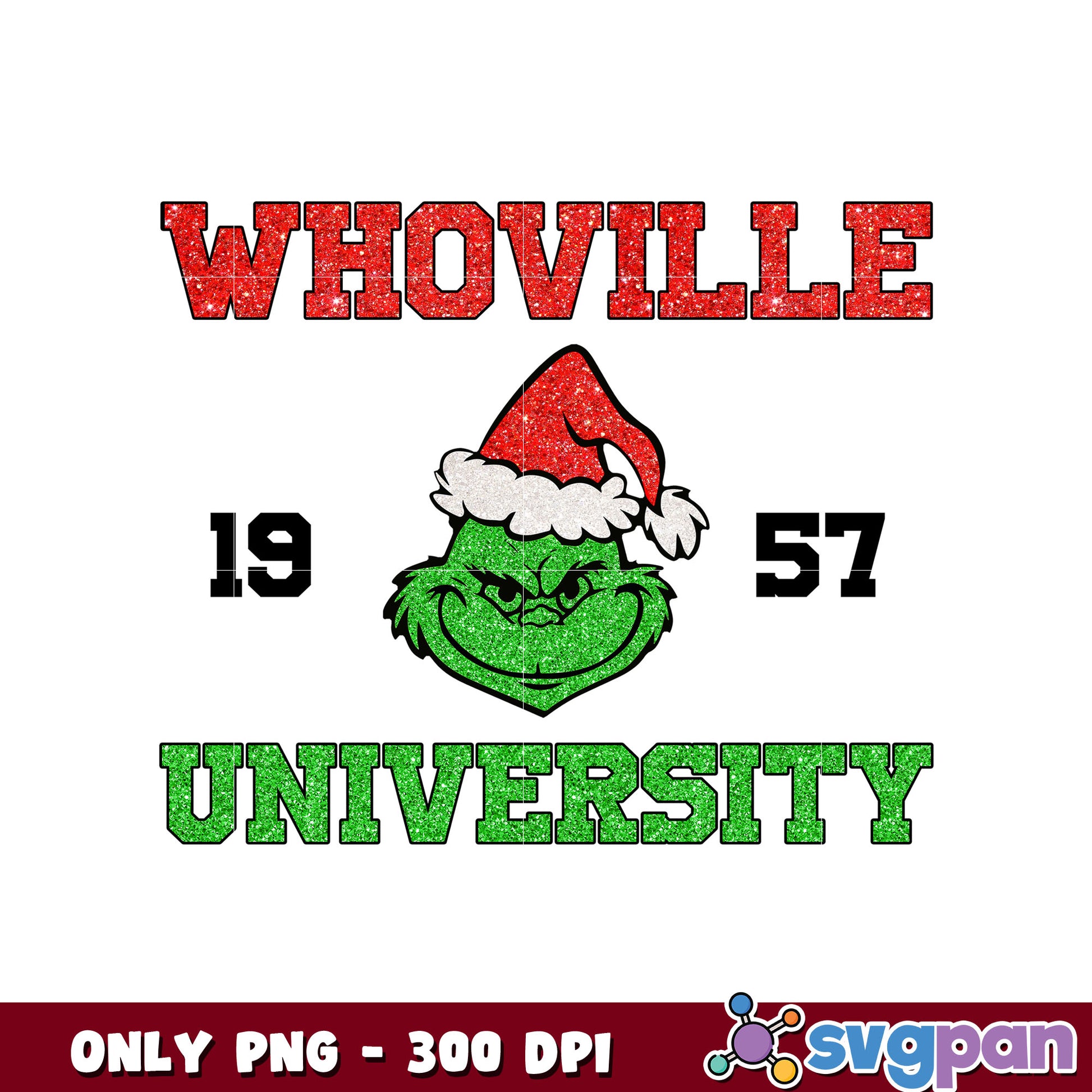 Grinch christmas whoville university est.1957 png