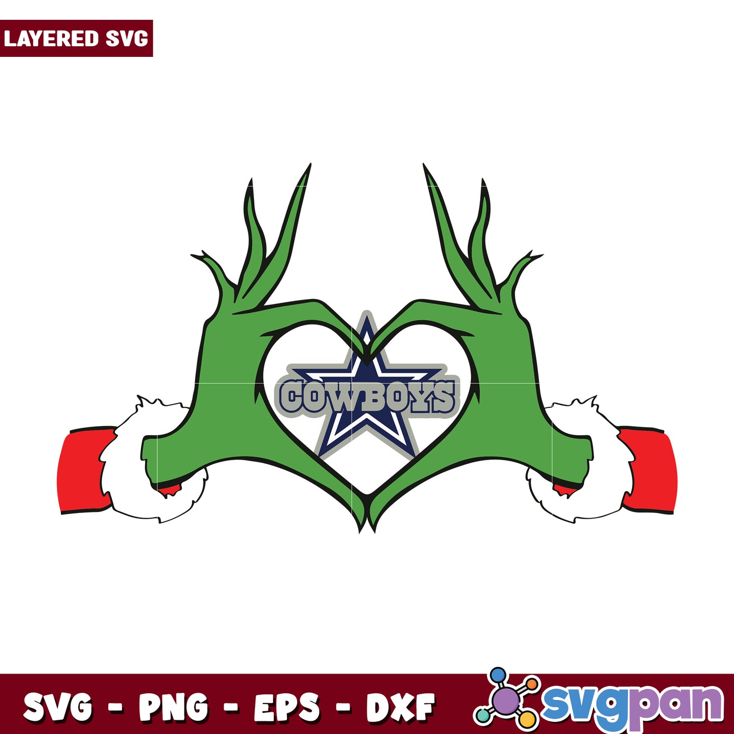 Grinch dallas cowboys svg, funny grinch svg, grinch nfl​ svg