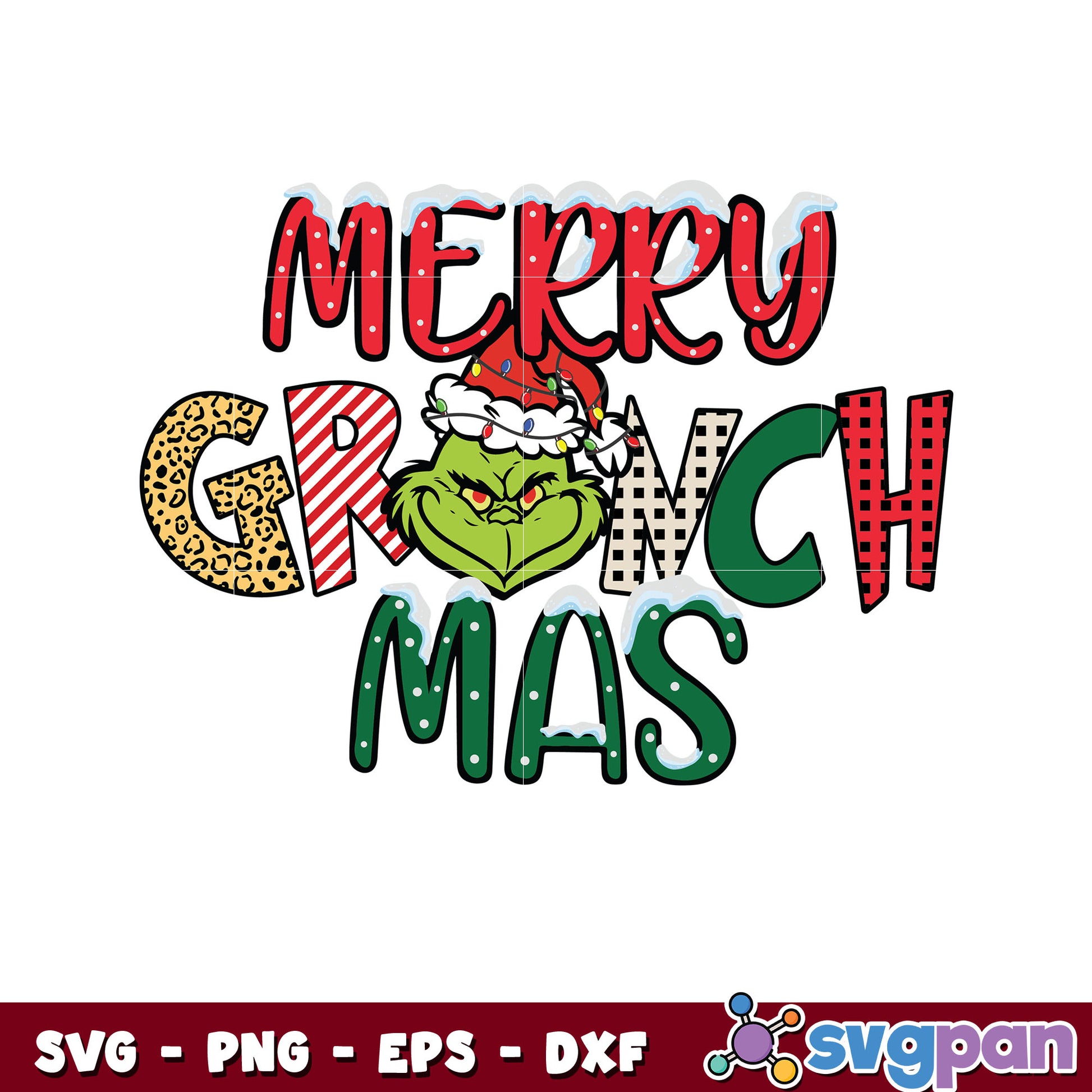 Grinch face merry grinchmas svg