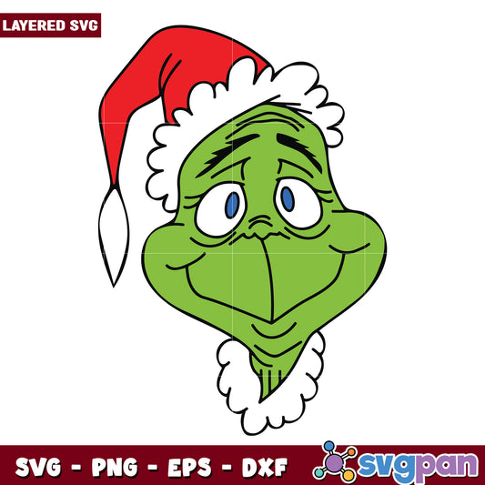 Grinch face svg, christmas time svg, grinchy svg
