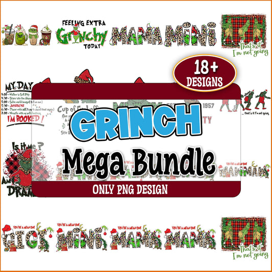 Grinch family png bundle