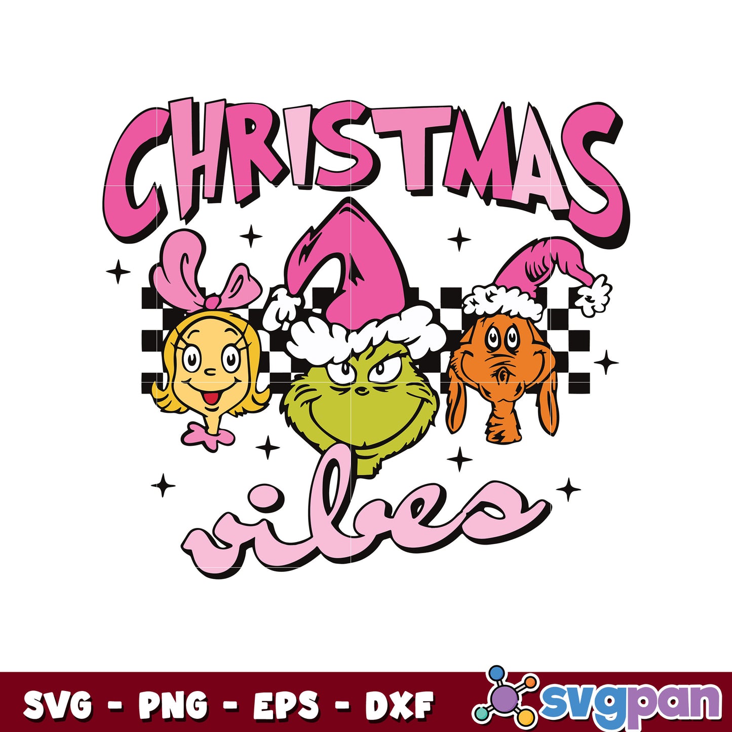 Grinch friends christmas vibes svg