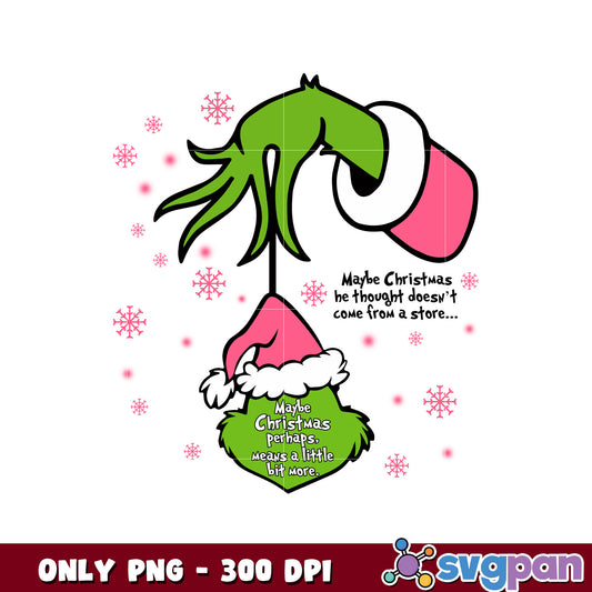 Grinch hand maybe christmas design png