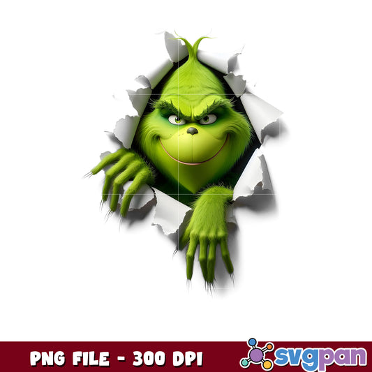 Grinch head from the wall png, grinch clipart png, grinches​ ​png