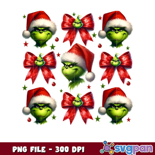 Grinch head png, baby grinch​ png, grinch face​ png