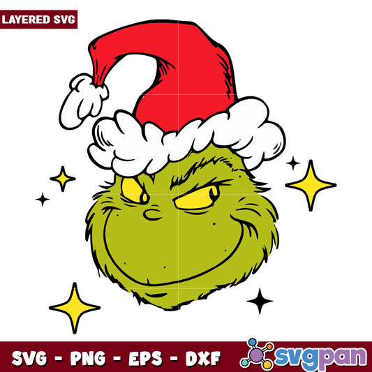Grinch head svg, disney characters svg, christmas logo svg