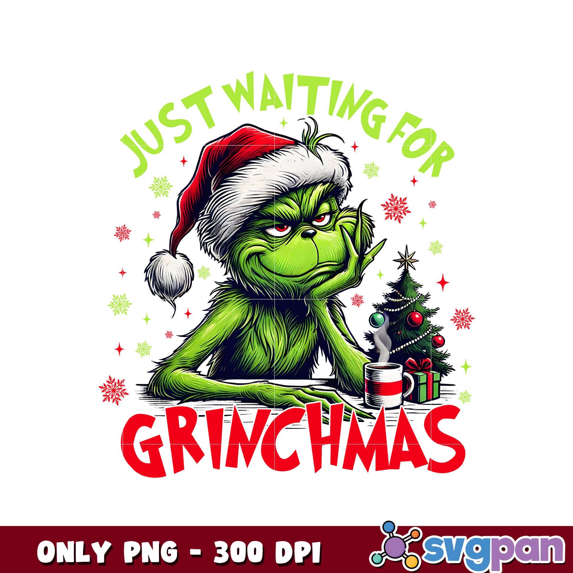 Grinch just waiting for chrismas png