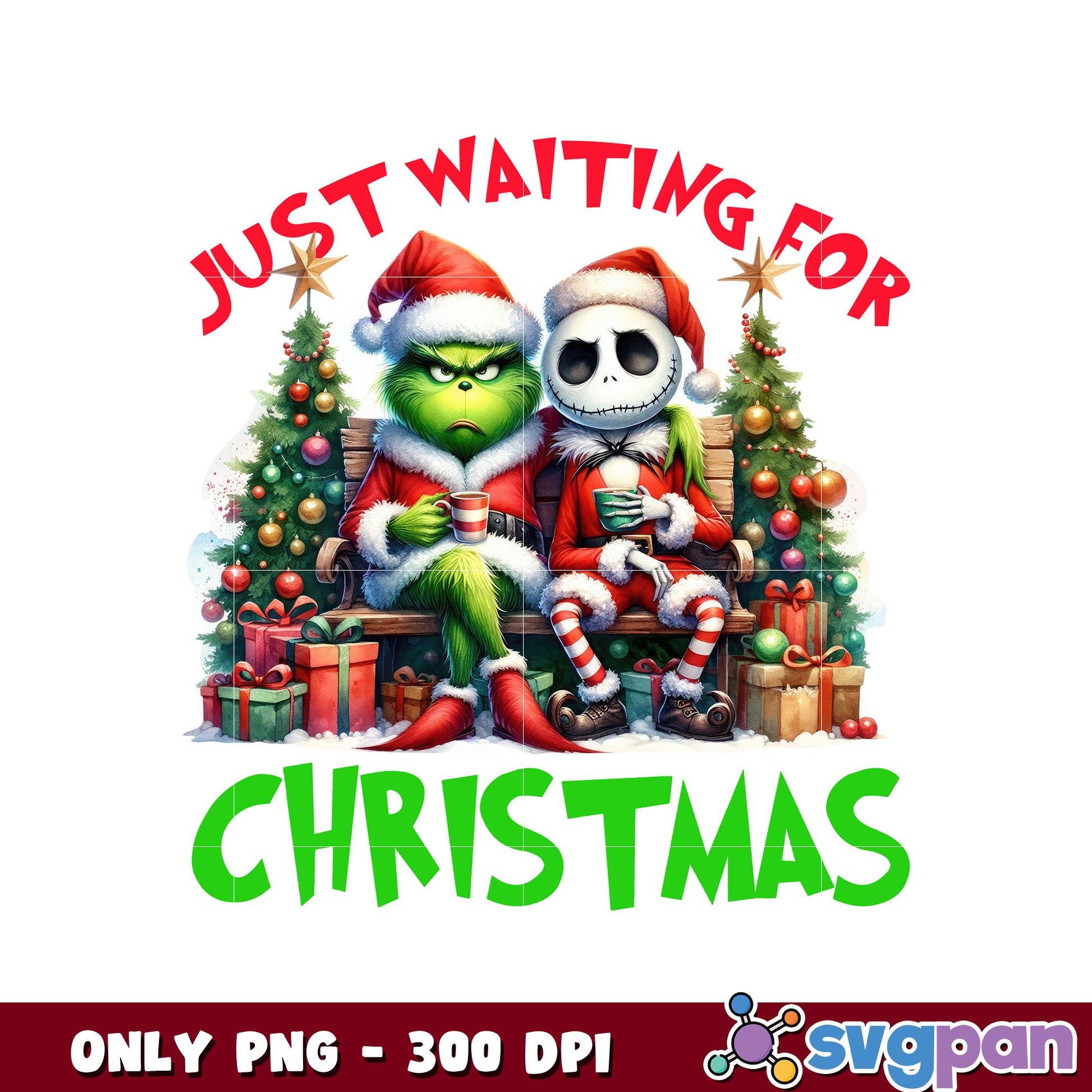 Grinch just waiting for christmas png