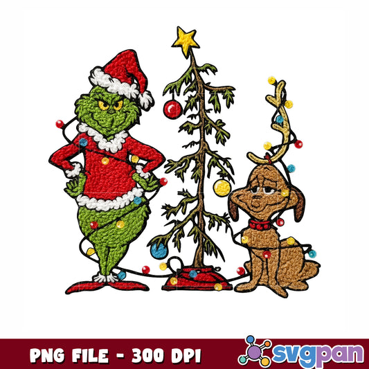 Grinch knitting and crocheting png, cartoon png, christmas songs png