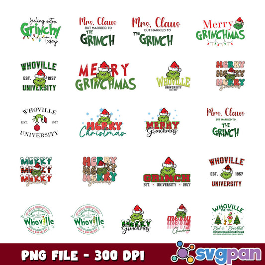 Grinchmas Bundle PNG Designs 300 DPI