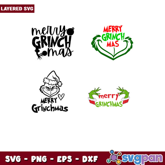 Grinchmas SVG Bundle 4 Designs
