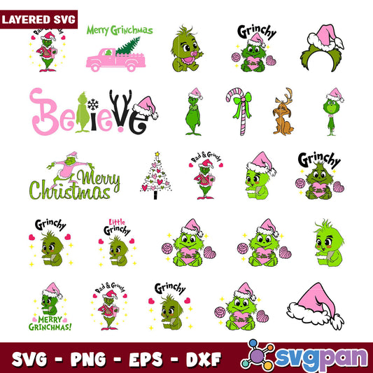 Grinchmas SVG Bundle Layered Designs