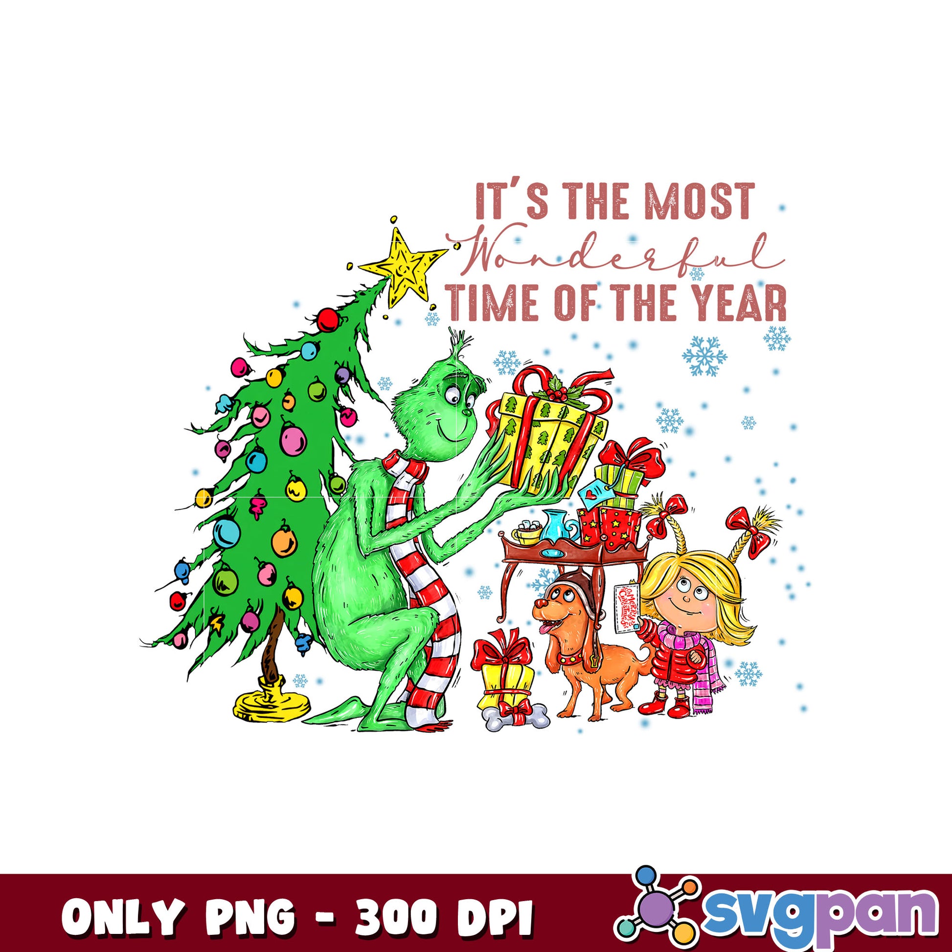 Grinchmas and friends christmas tree png