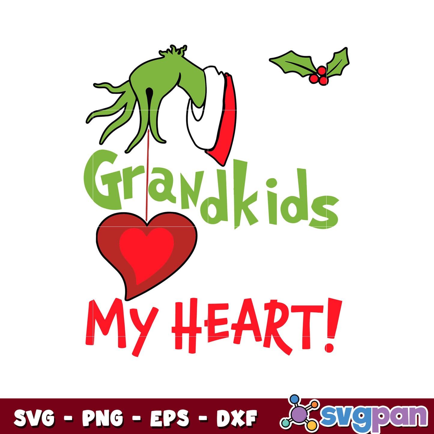 Grinchmas my grandkids stole my heart svg