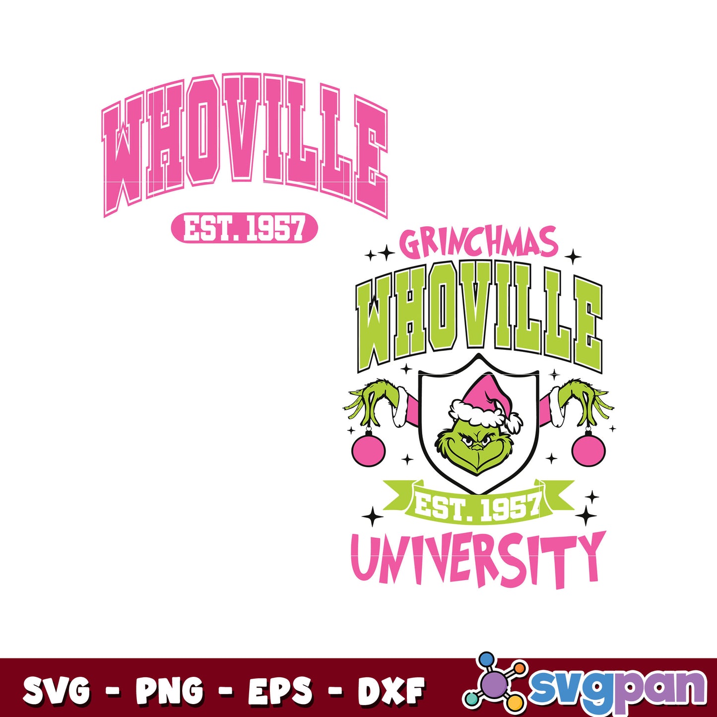 Grinchmas whoville university est 1957 svg