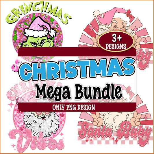 Grinchmas x santa baby png bundle