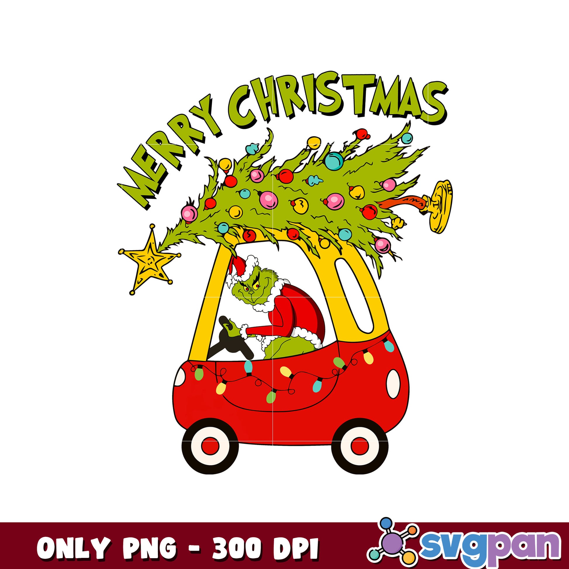 Grinch merry christmas tree png