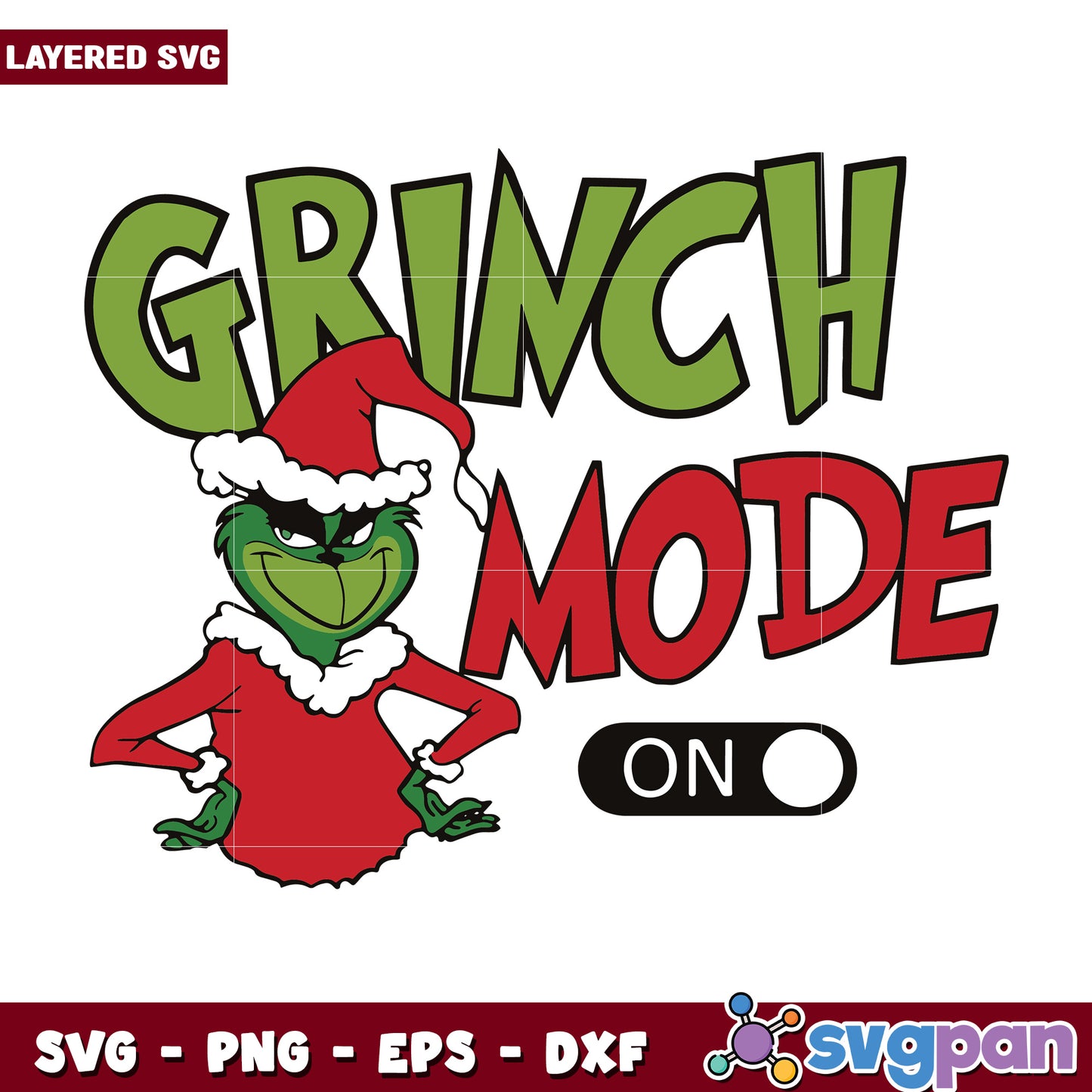 Grinch mode on svg, grinchmas svg, the grinch svg