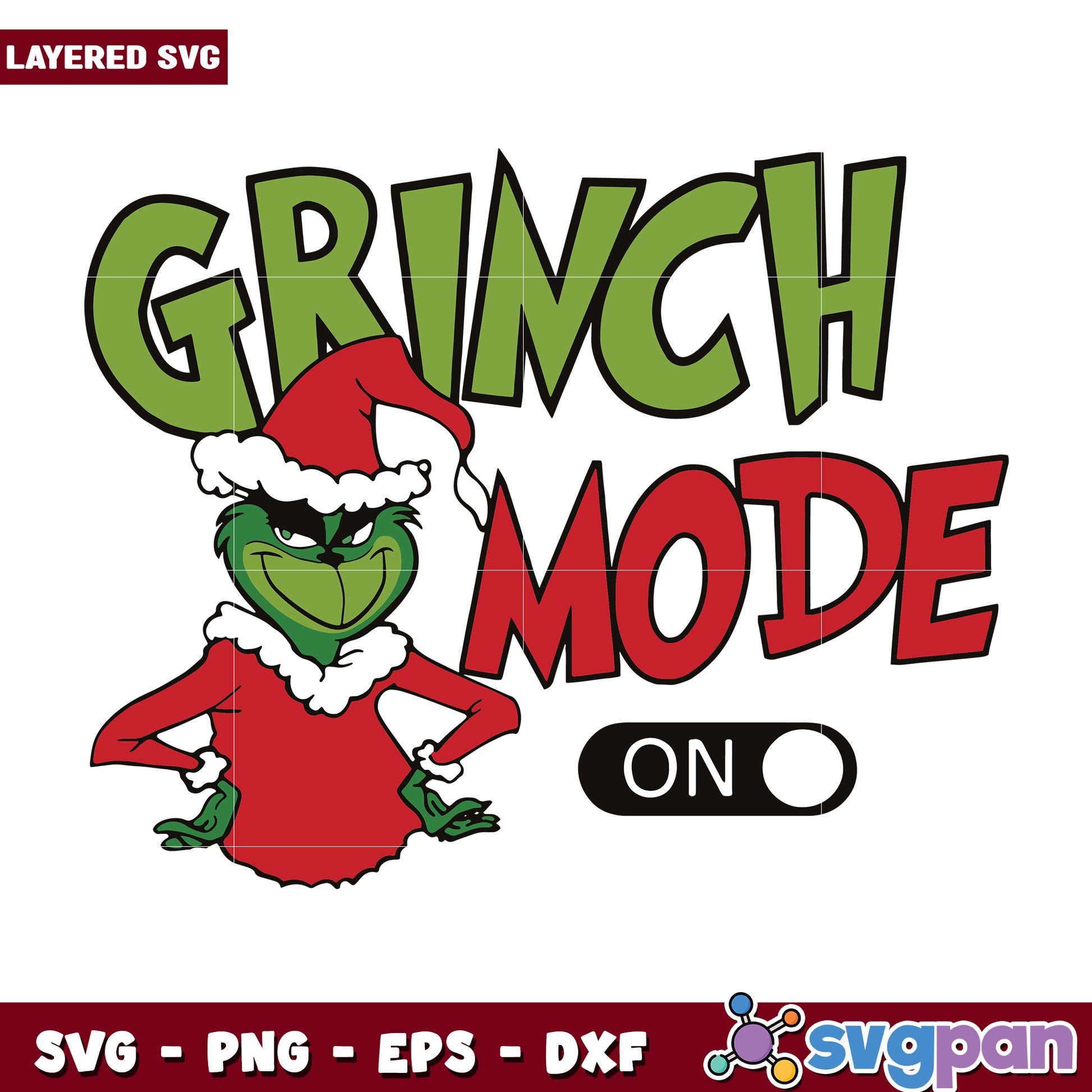 Grinch mode on svg, grinchmas svg, the grinch svg