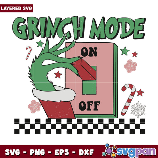 Grinch mode svg, grinch character svg, grinch movie svg