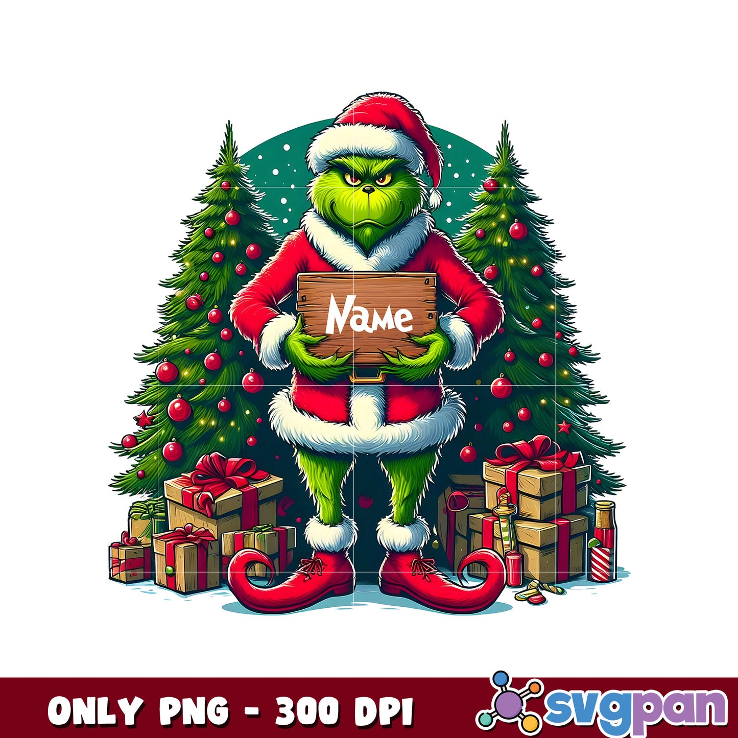 Grinch name christmas png