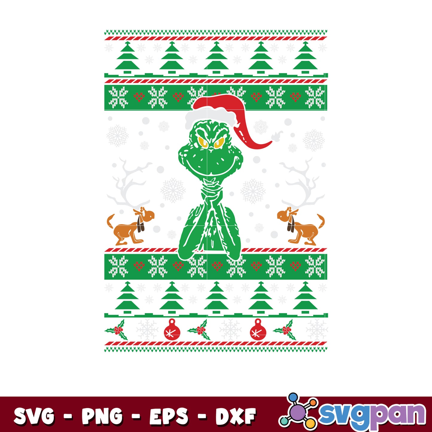 Grinch santa hat christmas svg