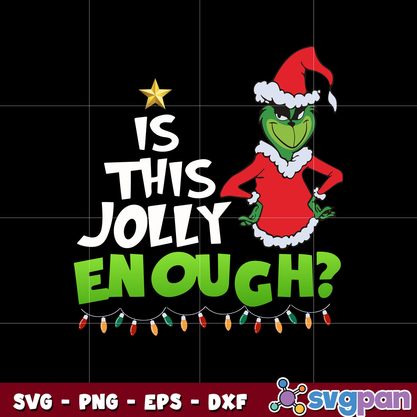 Grinch santa is this jolly enough svg