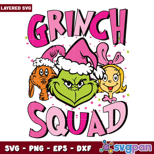 Grinch squad svg, grinch clipart svg, christmas grinch svg
