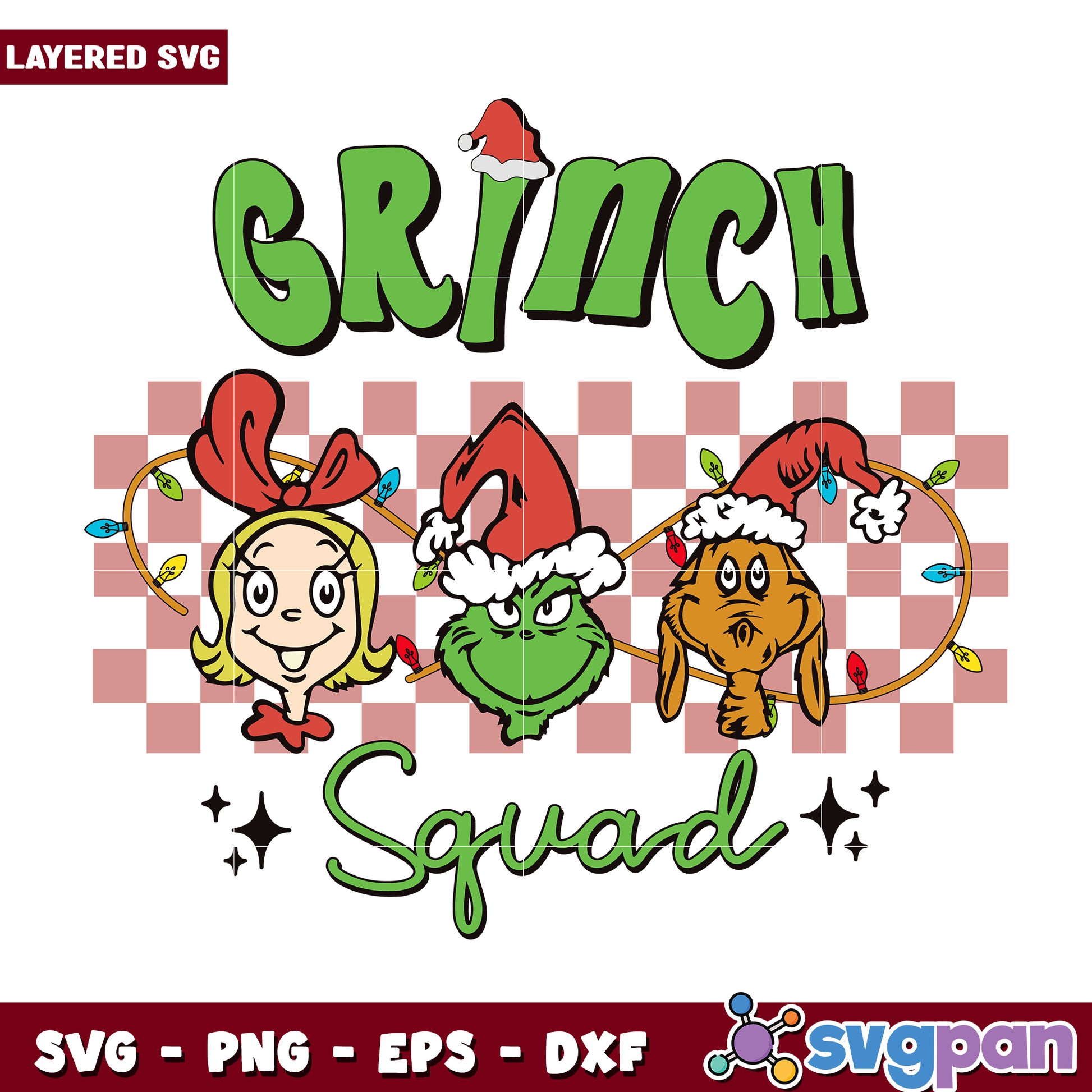 Grinch squad svg, grinch smile svg, grinch movie​ svg