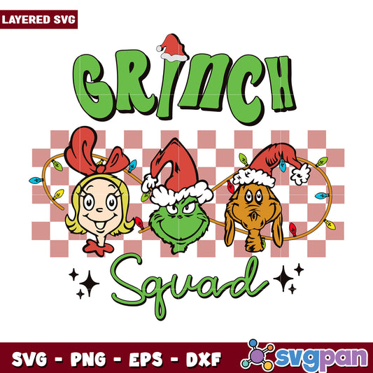 Grinch squad svg, grinch smile svg, grinch movie​ svg