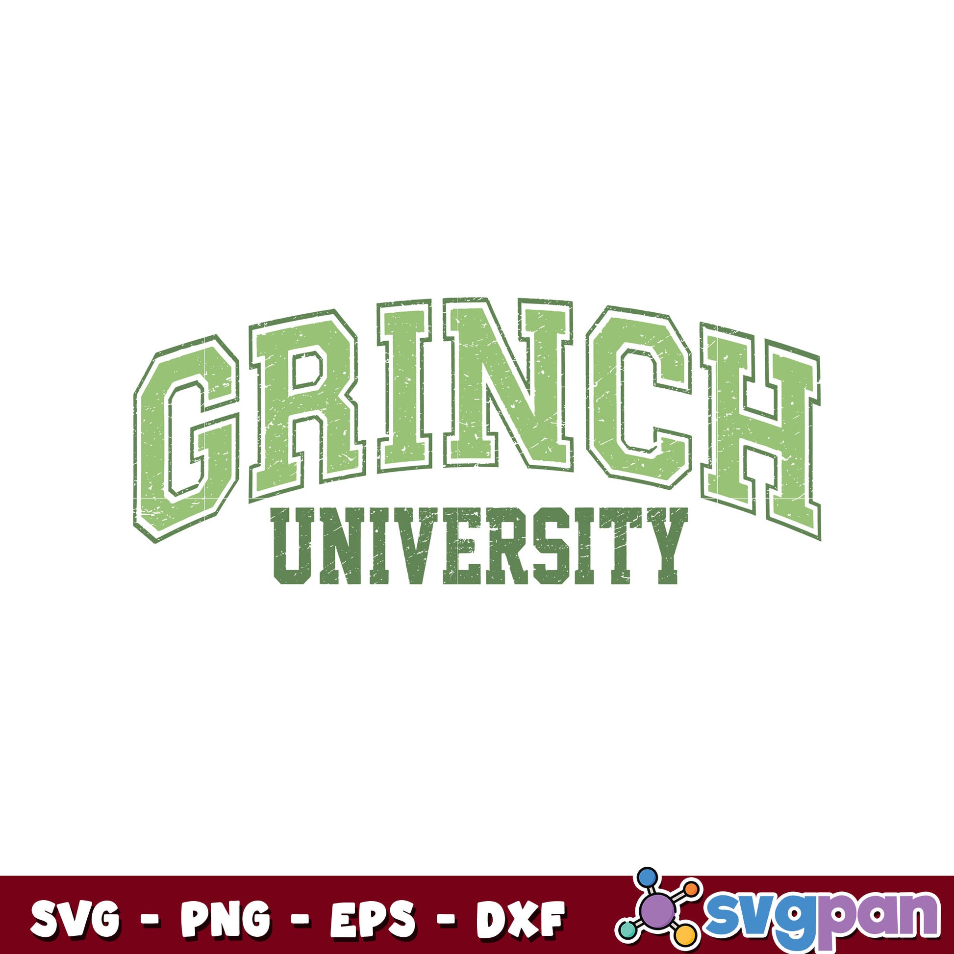 Grinch university logo christmas svg