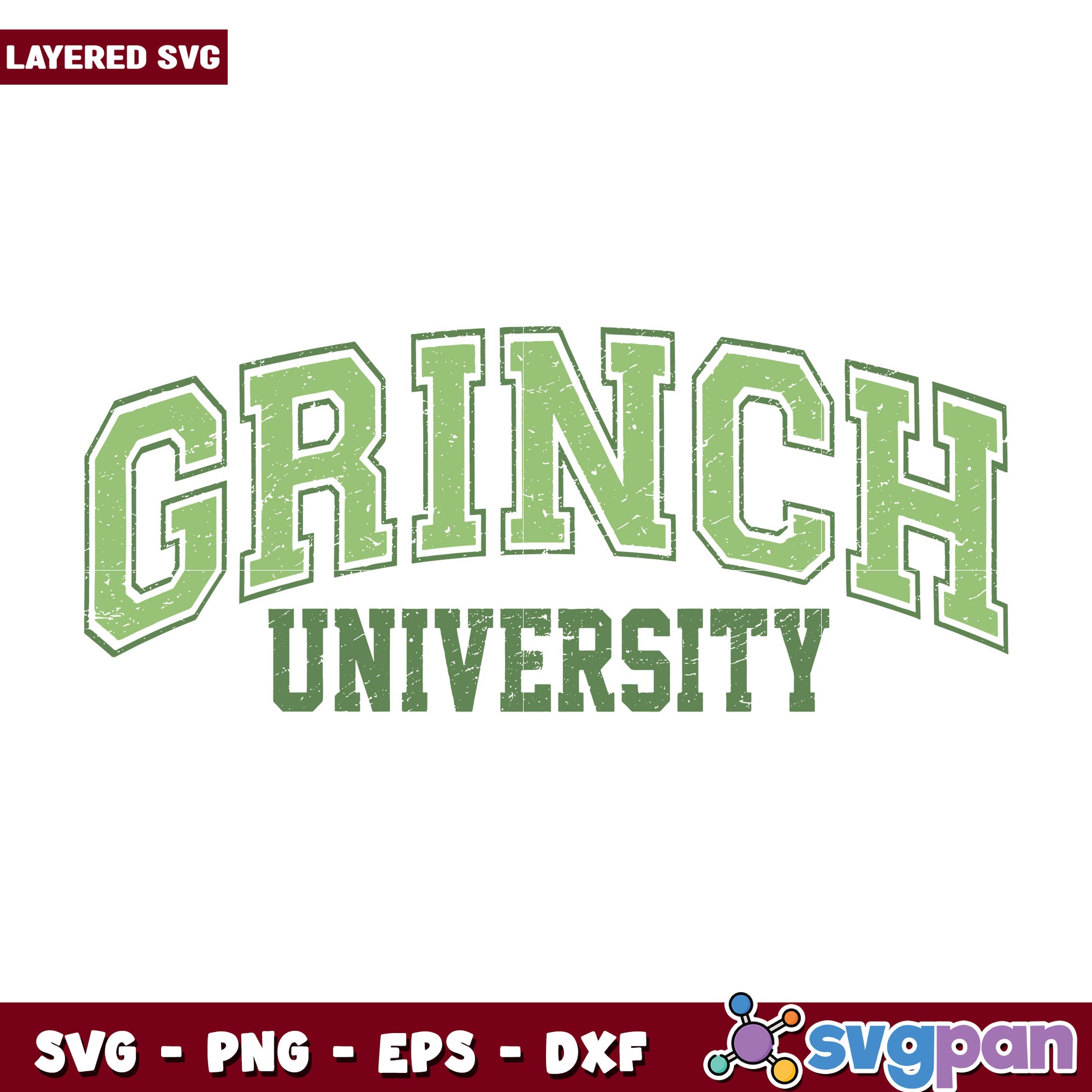 Grinch university svg, grinch cartoon svg, christmas svg
