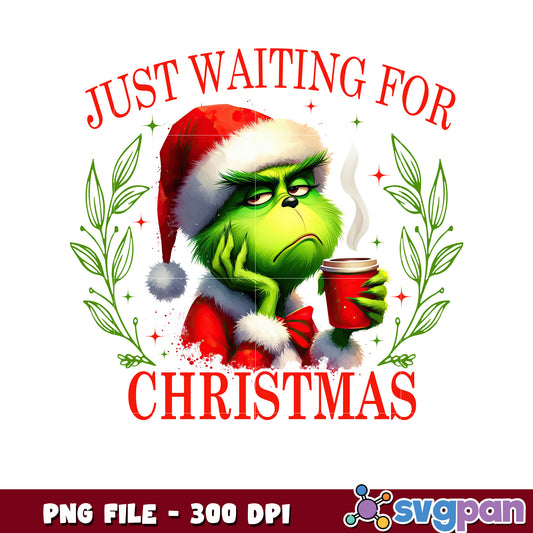 Grinch waiting for christmas png, grinch tree png, grinch pajamas​ png