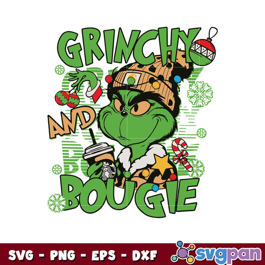 Grinchy bougie christmas svg