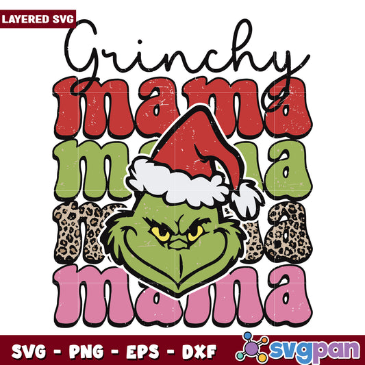 Grinchy mama svg, grinch meme svg, grinch svg