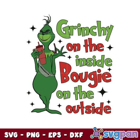 Grinchy on the inside boojee stnley design svg